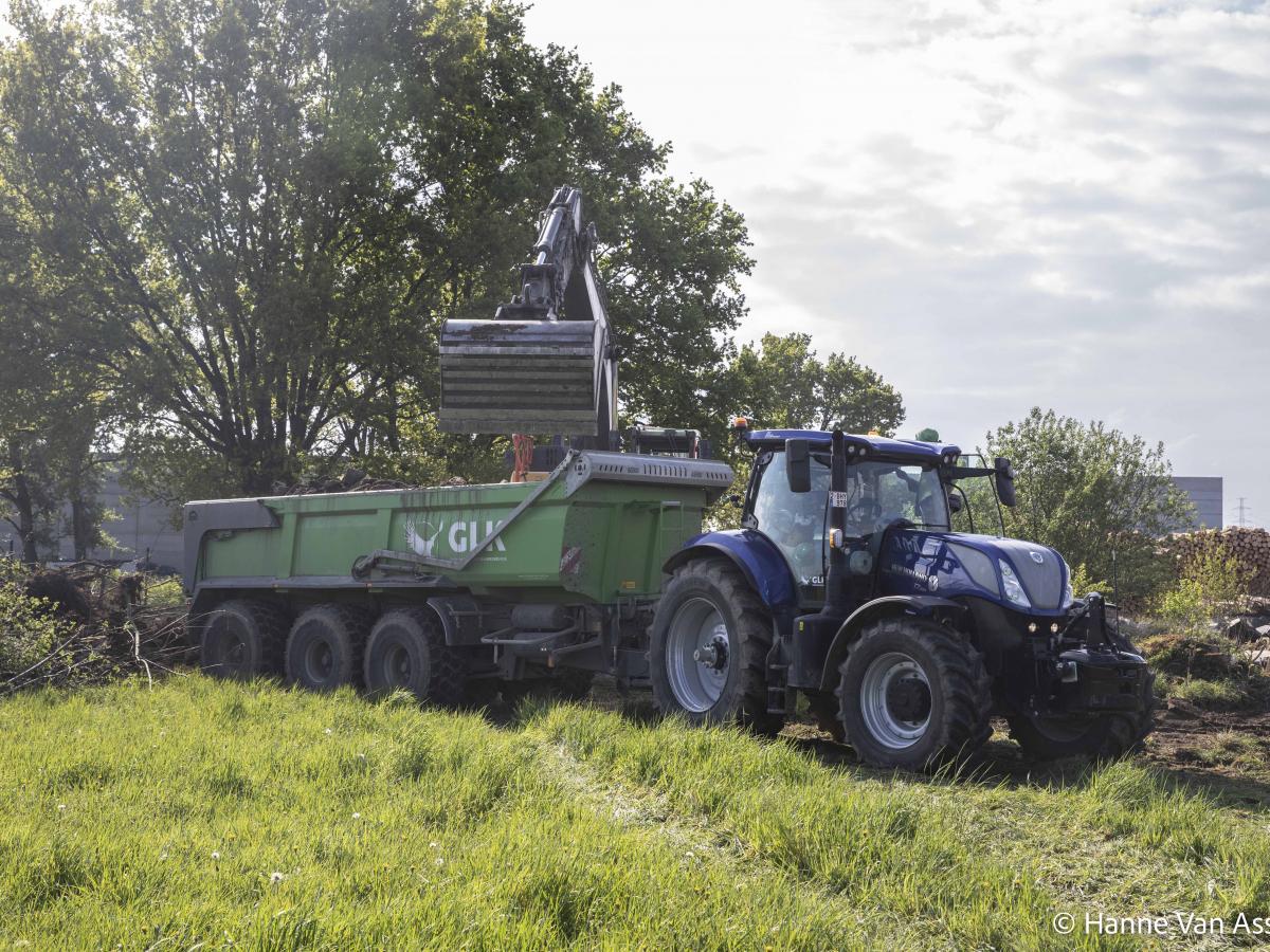 Transport, tractor, new holland, grondkar, grondverzet